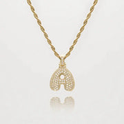 Initial Bubble Letter Ketting - Goud- en Zilvergeplateerd